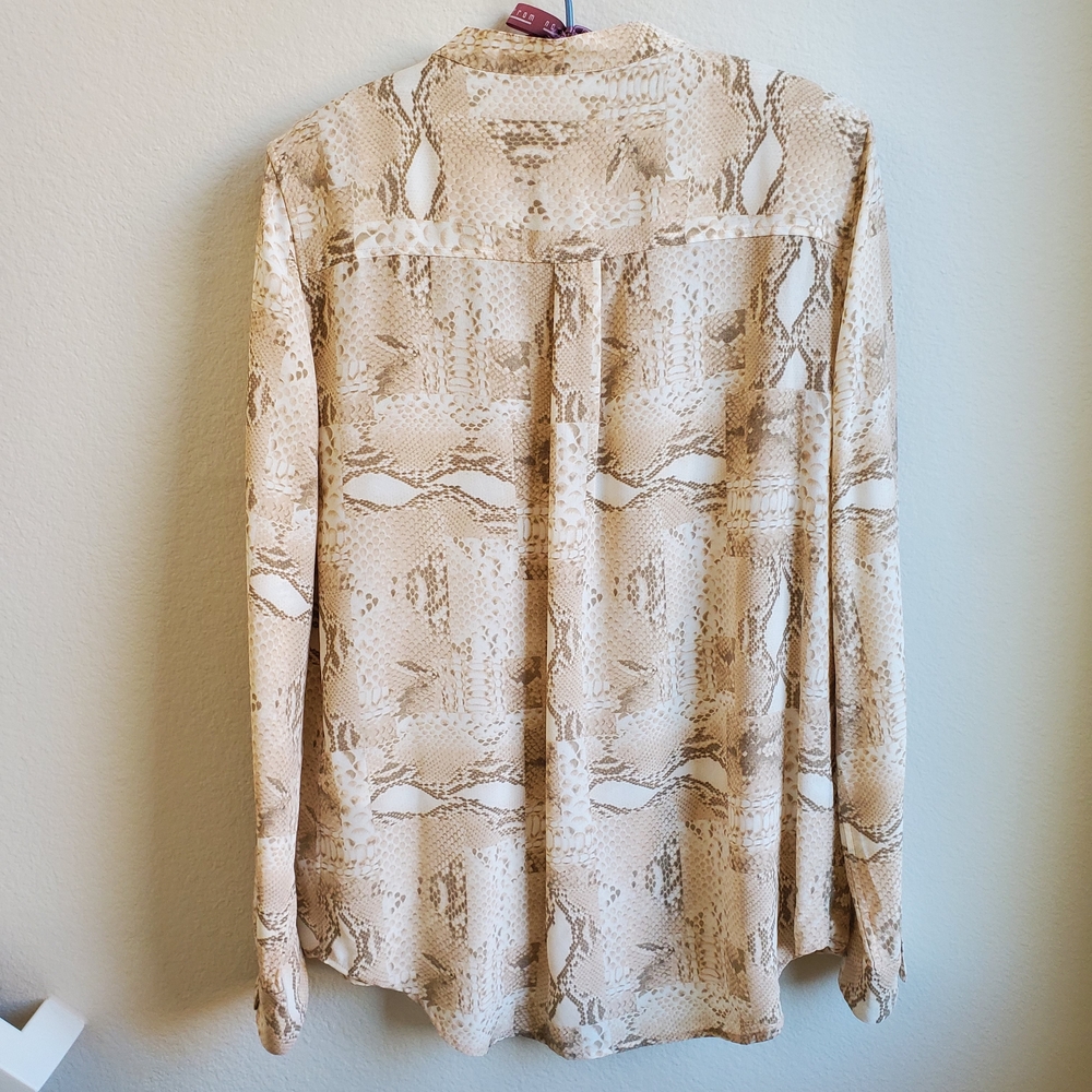 Equipment Beige Silk Blouse - Picture 3 of 6